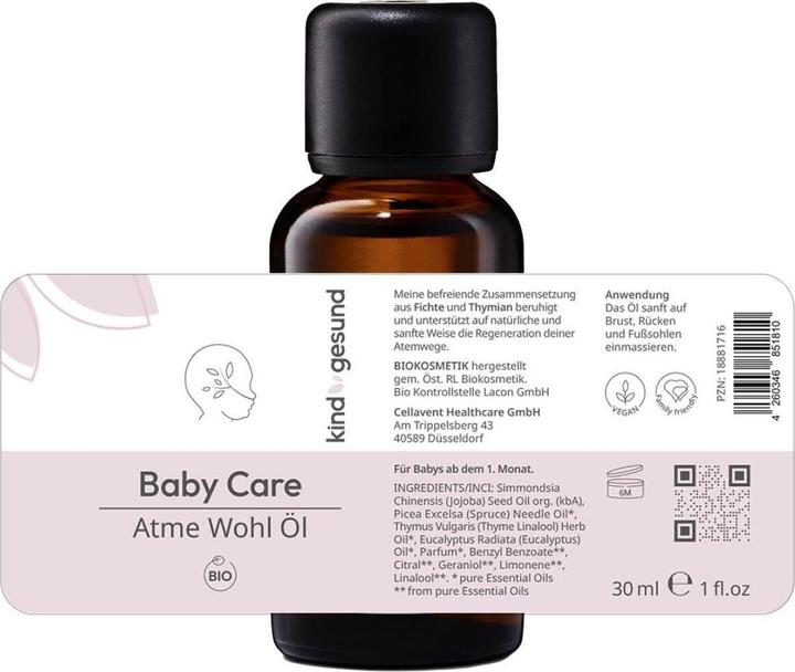 Produktbild Kindgesund Baby-Pflegeöl Atme wohl 30 ml