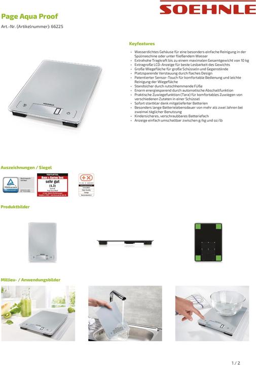 Produktbild Soehnle Page Aqua Proof