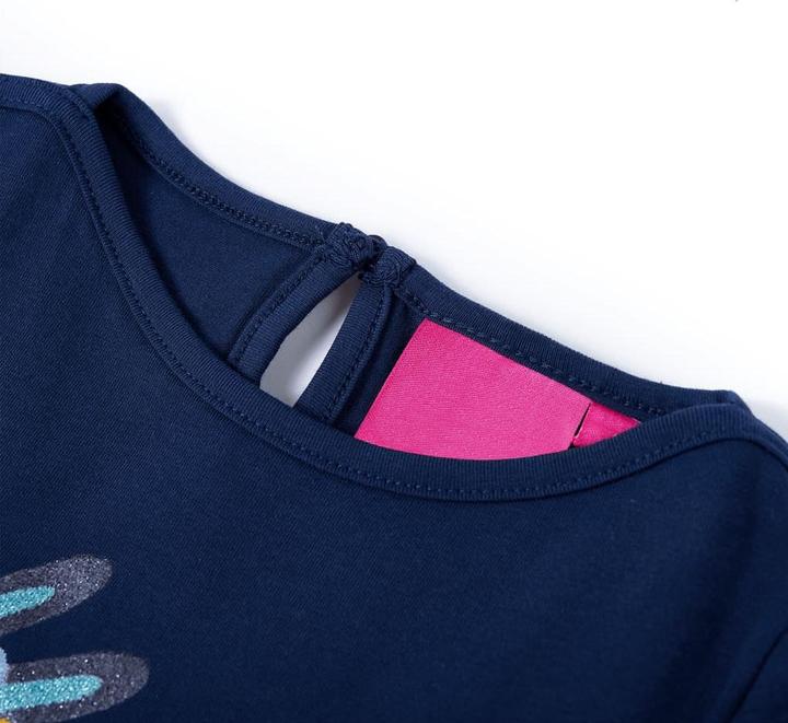 Immagine prodotto VidaXL Camicia da bambino a maniche lunghe blu navy 128,Materiale: 95 % cotone (128)