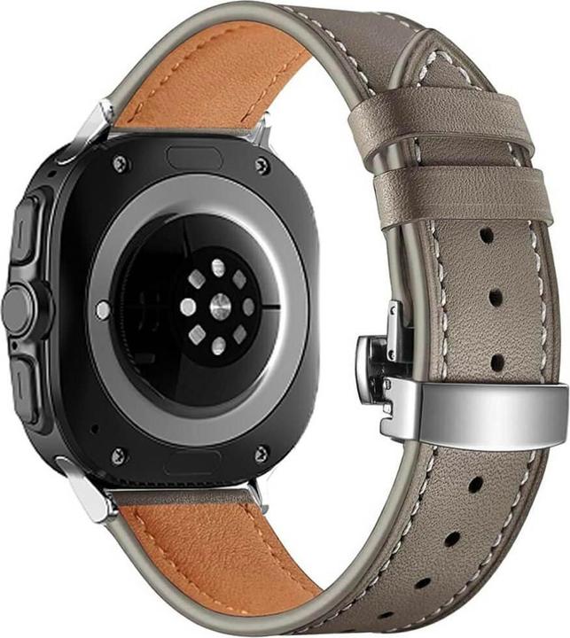 Produktbild Cover-Discount Galaxy Watch Ultra (47mm) - Lederarmband Ersatz mit Butterfly Verschluss (Leder)