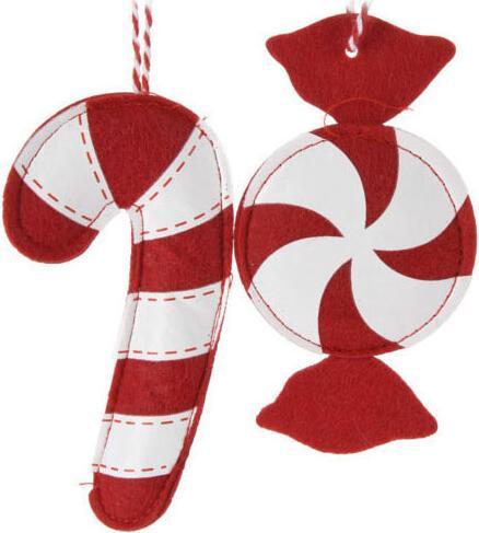 Produktbild Weihnachtshänger aus Filz, Süssigkeiten, 12er-Set (12 -teilig)