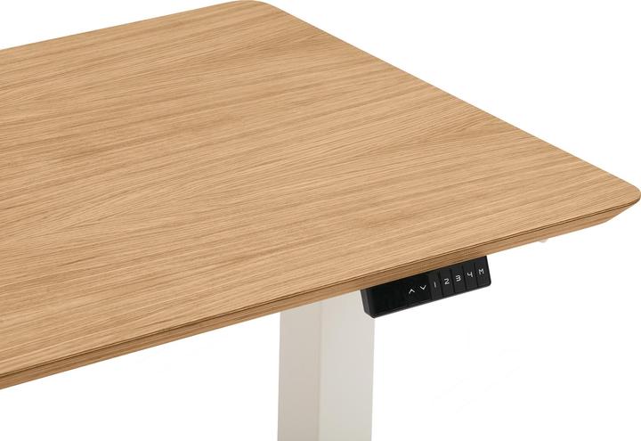 Produktbild Oakywood Stehpult Holztisch mit Höhenverstellung - Massivholz - Eichenfurnier / 160x80 / Weiß - Oakyw (160 x 80 cm)