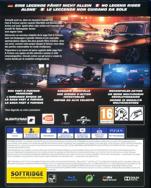 Produktbild Bandai Namco Fast & Furious Crossroads (PS4, EN)