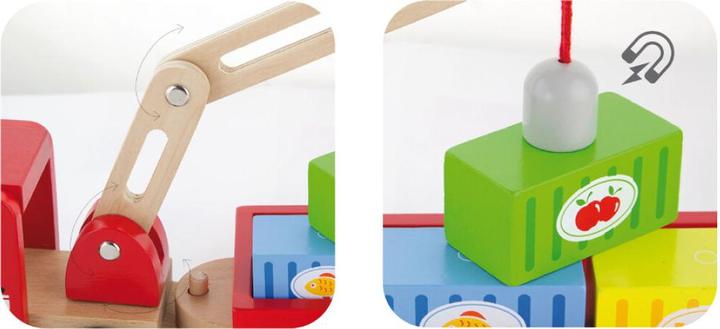 Actual product image Viga Toys Toys wooden crane with containers