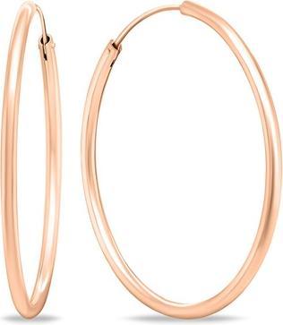 Brilio Silver - Timeless bronze hoop earrings EA69R - Diameter: 2 cm