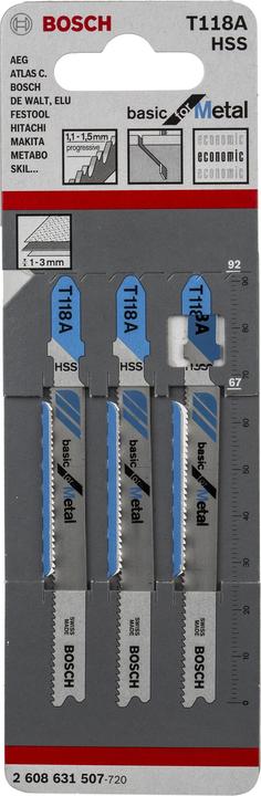 Actual product image Bosch Professional Zubehör T 118 A, pack of 3