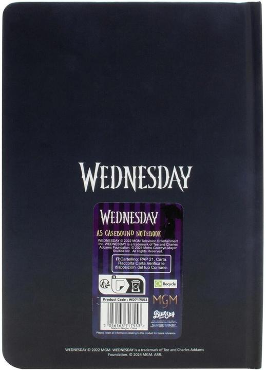 Produktbild Bluesky Notizbuch Wednesday - WWWD A5 liniert, Wednesday Hardcover (A5, Harter Einband)