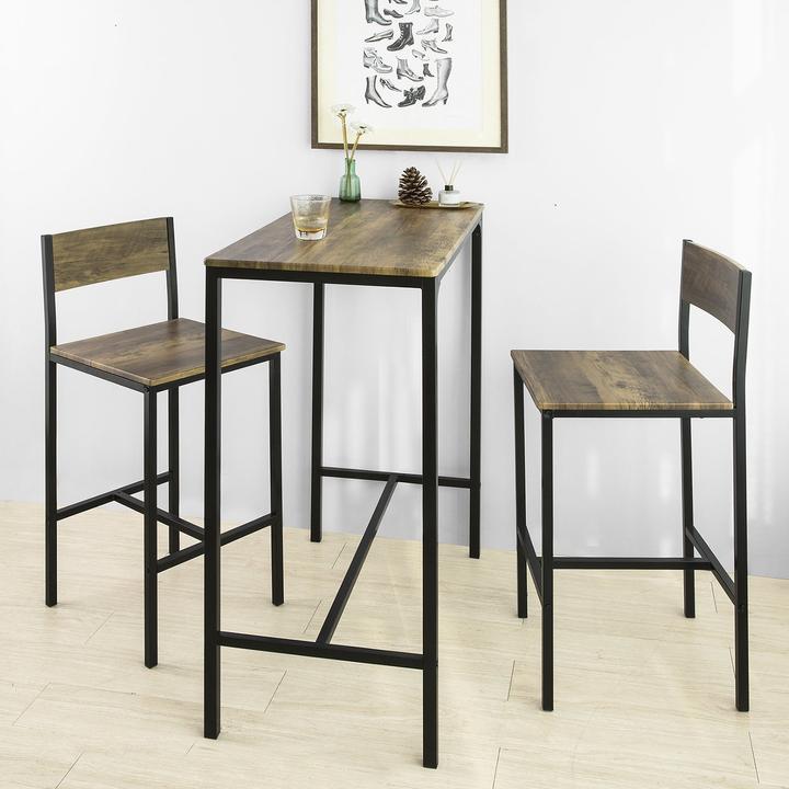 Actual product image SoBuy Bar table with 2 stools (89 x 45 x 100 cm)