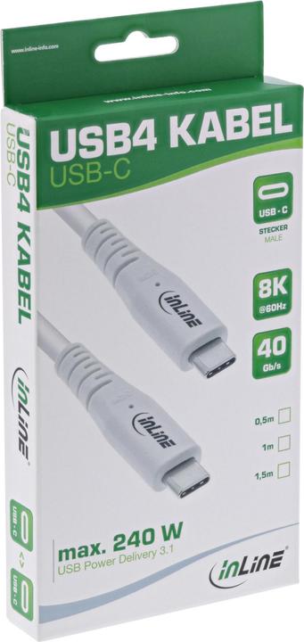 Produktbild InLine USB4 Kabel (0.50 m, USB 4.0)