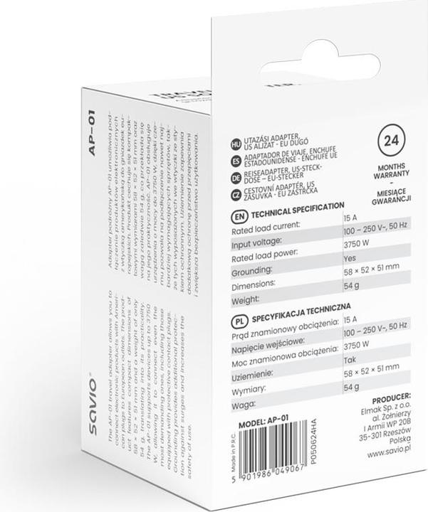 Actual product image Savio AP-01
