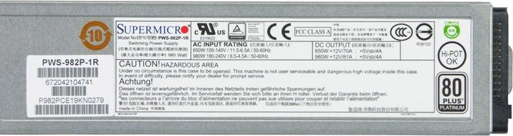 Actual product image Supermicro PWS-982P-1R: Power supply 980W (980 W)