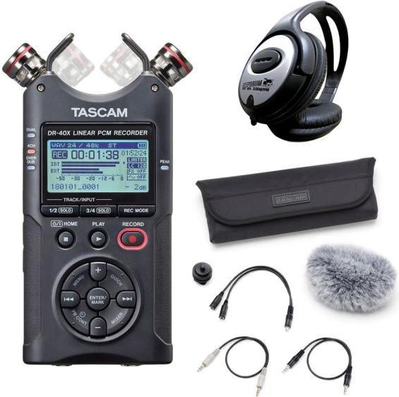 Actual product image Tascam DR-40X audio recorder accessory headphones (Handheld)