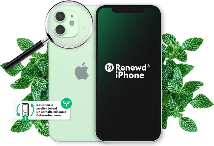 Actual product image Renewd iPhone 12 (64 GB, Green, 6.10", 12 Mpx, Dual SIM, A / Like new)