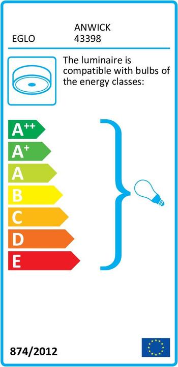 Energie-Label EGLO Anwick (E27)