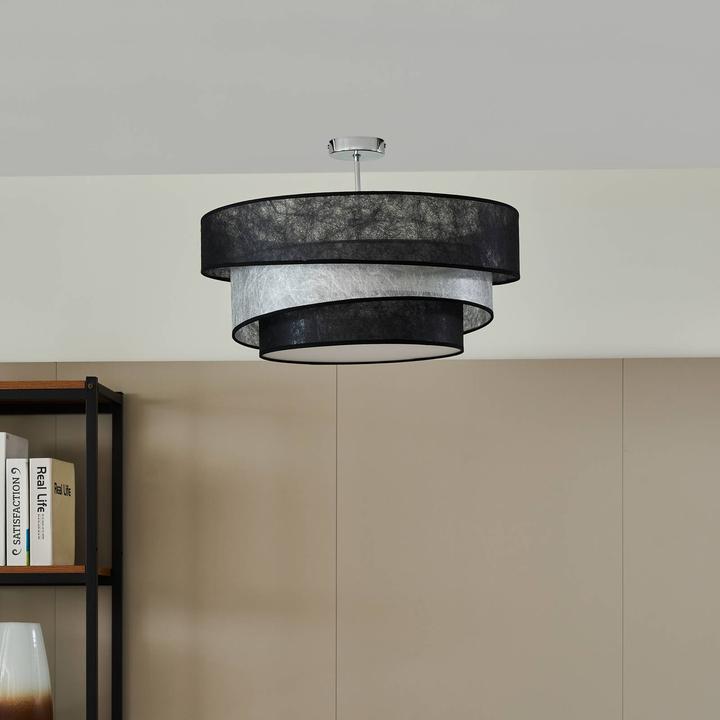 Image du produit Lindby Ayvira plafonnier, noir, argenté (E27)