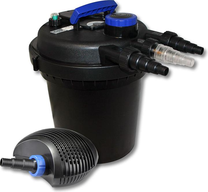 Actual product image SunSun Pressure Pond Filter Set for 10000l with 11W UVC Pond Clarifier and 20W ECO Pump