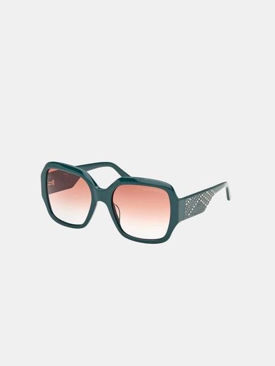 Actual product image Guess by Marciano Squared Acetate Green Brown Sunglasses