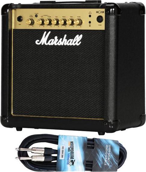 Marshall MG15GR Gitarren-Verstärker mit Kabel (Gitarre, 15 W)
