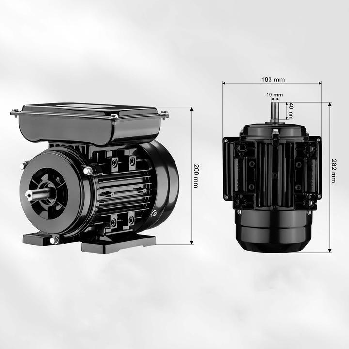 Produktbild Wiltec Elektromotor 1-phasig 4-polig Elektro Motor 0,55kW Einphasenmotor Motor