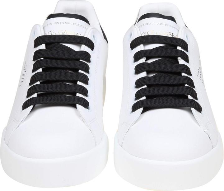 Immagine prodotto Dolce & Gabbana portofino light sneakers in black and white leather (41)