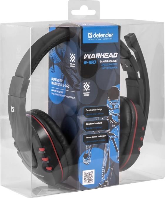 Actual product image Defender Warhead G-160 Raudona (64113) (Cable)