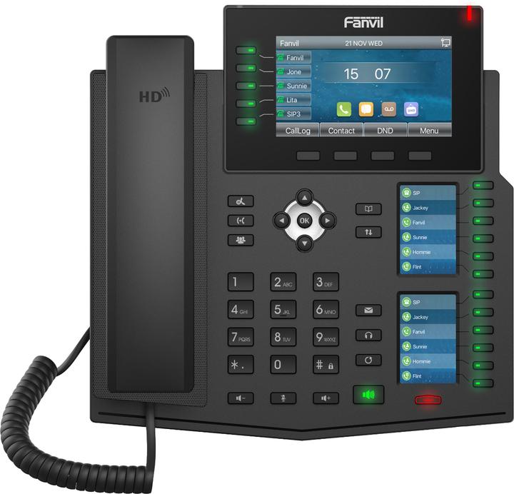 Produktbild Fanvil Téléphone SIP X6U PoE 3 écrans couleur