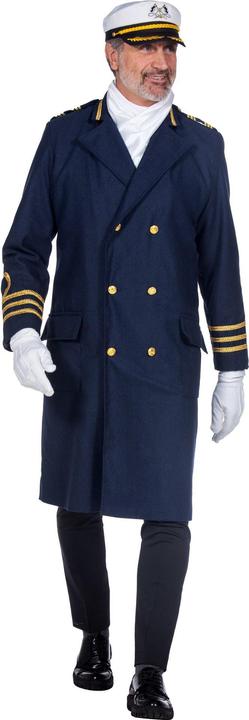 Wilbers Captain's jacket, long, blue