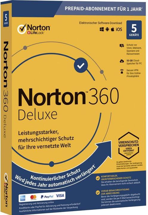 Norton 360 Deluxe (5 User, 12 Monate)