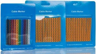 Rs Pro Kabel-Markierer, aufsteckbar, Beschriftung: 0, 1, 2, 3, 4, 5, 6, 7, 8, 9, Schwarz, Braun, Grü