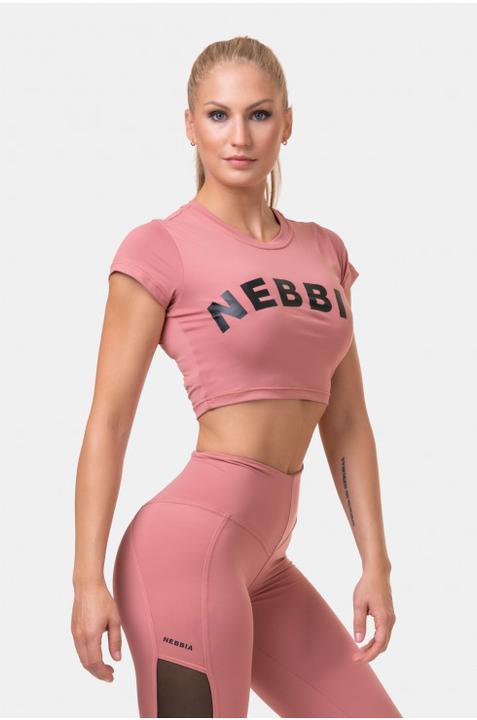 Actual product image Nebbia Short Sleeve Sporty Crop Top 584 old rose (M)