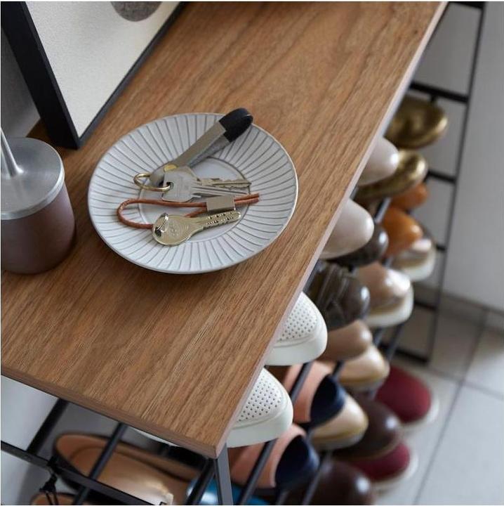 Immagine prodotto Yamazaki Scarpiera a 6 livelli con ripiano in legno TOWER (66 x 25 x 87 cm)