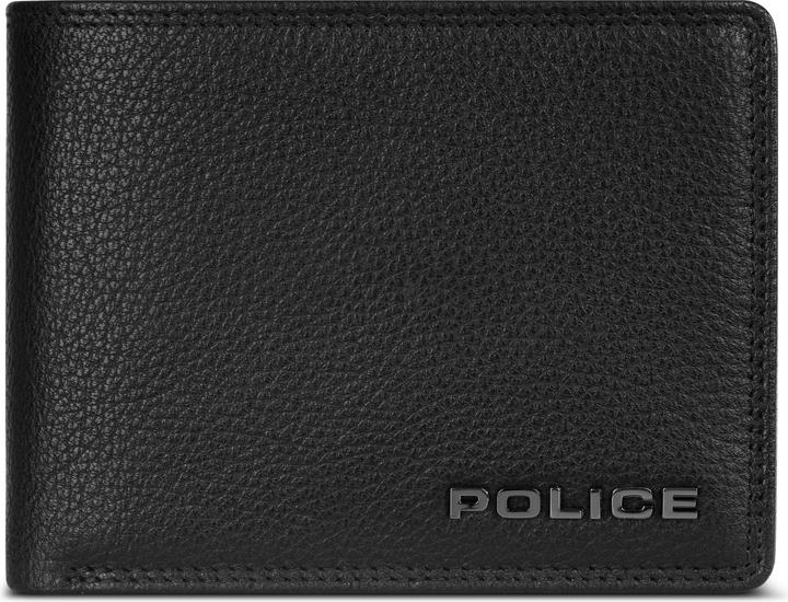 Police Geldbörse RFID Leder 12 cm ausklappbar mit Reissverschlussfach