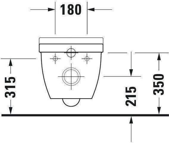 Produktbild Duravit Wand-WC STARCK 3 RIMLESS tief, 360x540mm weiss WG