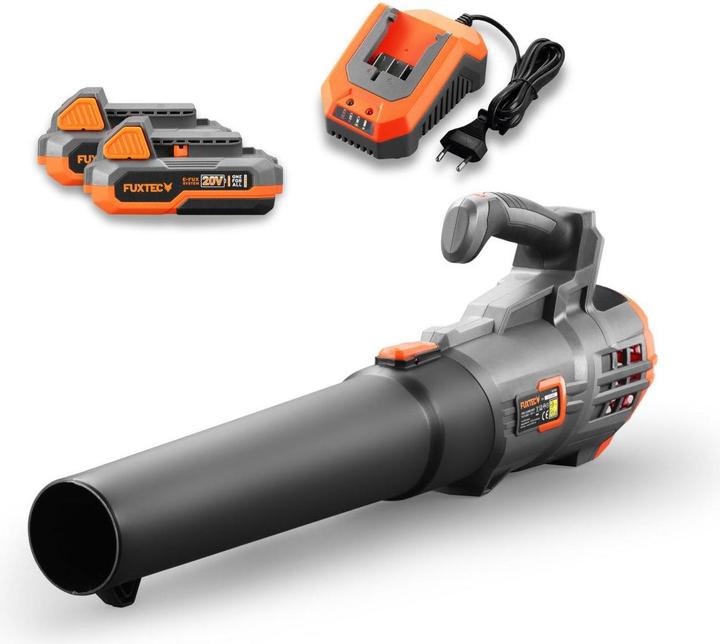 Fuxtec 20V Akku Laubbläser FX-E1LB20 SET 1 mit 2 x Akku 2Ah, 1 x Ladegerät 1A (Akkubetrieb, Laubsauger-& bläser)