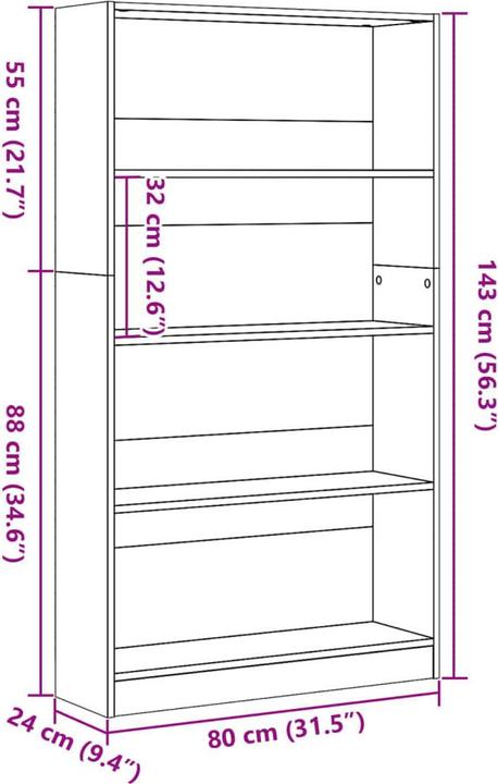 Image du produit VidaXL Claiborn (80 x 24 x 143 cm)