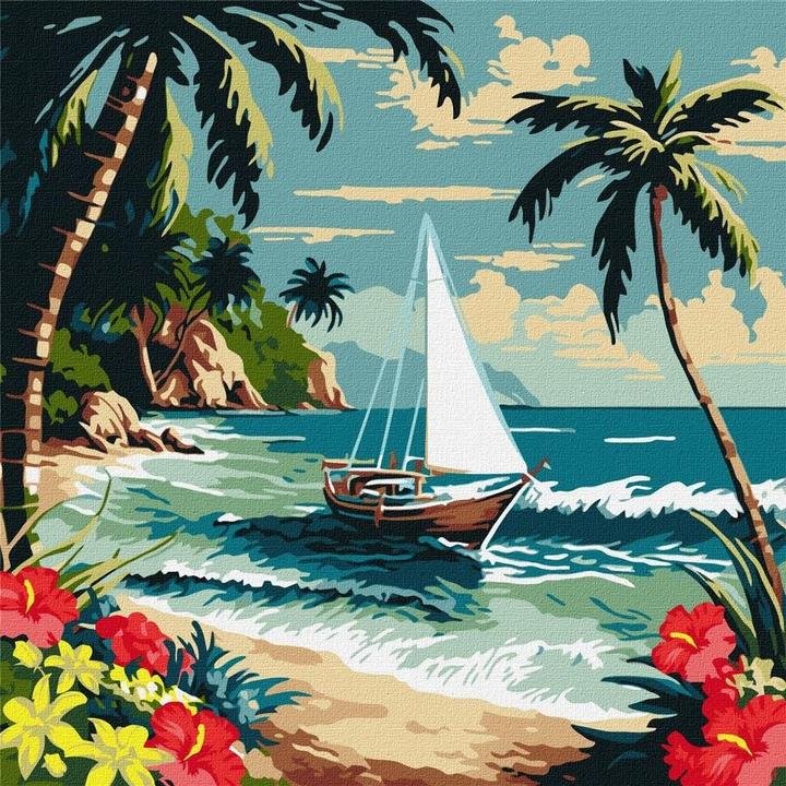 Actual product image Ideyka Painting by Numbers - Sunny Beach 40 x 40 cm