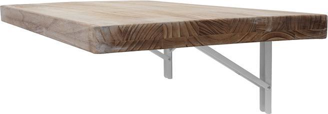 Actual product image Swisshandel24 Wall table, folding wall table Wall shelf Table, folding solid wood 120x60cm natural colour (120 x 60 cm)