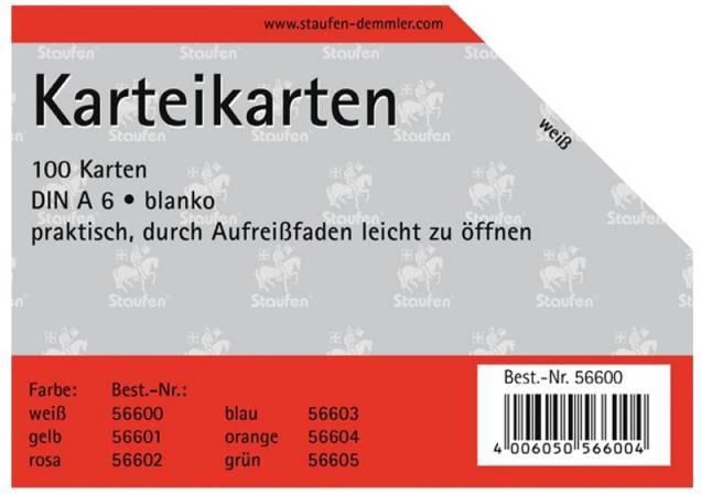 Staufen Schede A6/100 bianco blanco (A6, 180 g/m², 100 x)