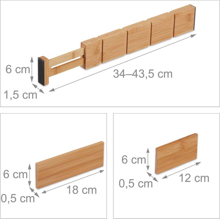 Produktbild Relaxdays Schubladentrenner-Set