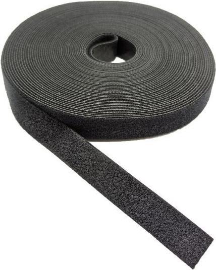 Actual product image Tecline Klettband Back to Back, schwarz, 16 mm x 10 m Rolle (16 mm)