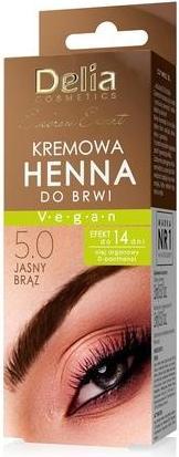 Produktbild Delia Cosmetics Augenbrauenfarbe Cremige Konsistenz Hellbraun Langanhaltende Farbe Einfache Anwendung Veg (15 ml)