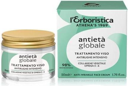 Produktbild L'Erboristica di Athena's Herbal Anti-Ageing Global Intensive Anti-Wrinkle Treatment 50ml with Vegetable Collagen Omega3 and O