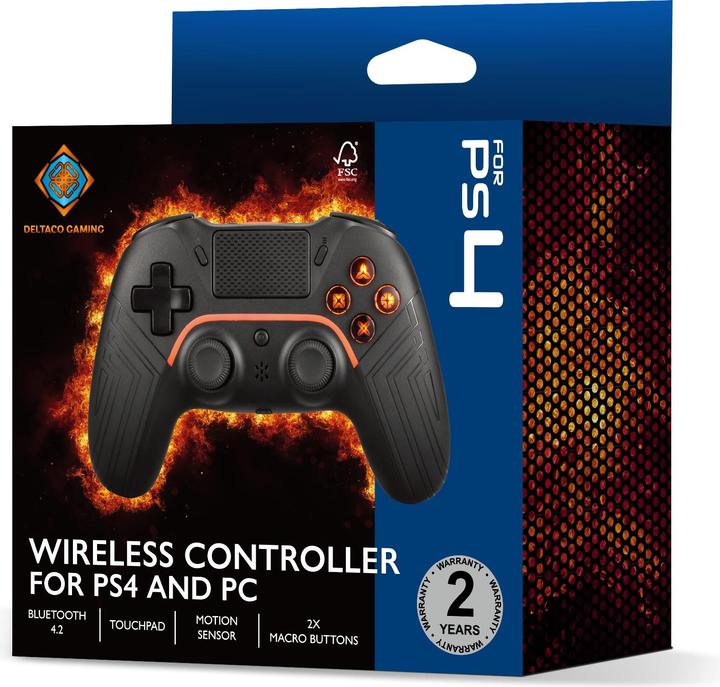Actual product image Deltaco Gaming Wireless PS4 & PC Controller (PS4, PC, Android)