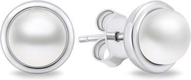 Brilio Silver - Elegant silver earrings with real pearls EA626W