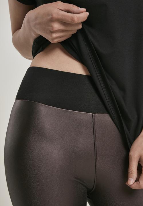 Actual product image Urban Classics Ladies Synthetic Leather High Waist Leggings (XL)