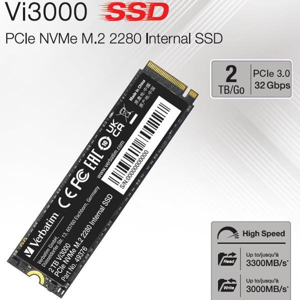 Actual product image Verbatim Vi3000 (2000 GB, M.2 2280)