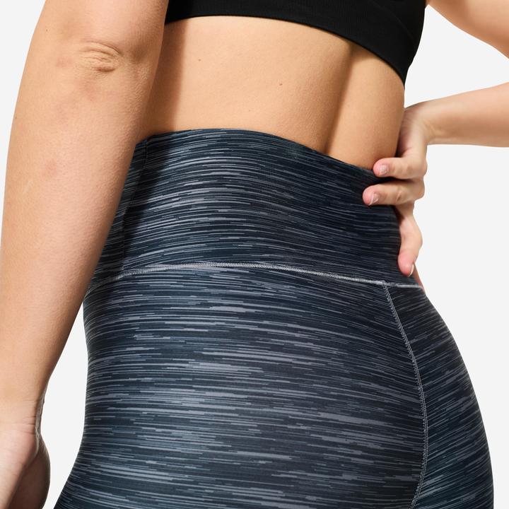 Actual product image Domyos Women's Loose Cardio Fitness Shorts 100 - Mottled Grey (M)