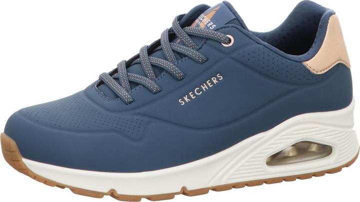 Skechers Damen Schnürschuhe Sportlich Gummisohle blau (36)