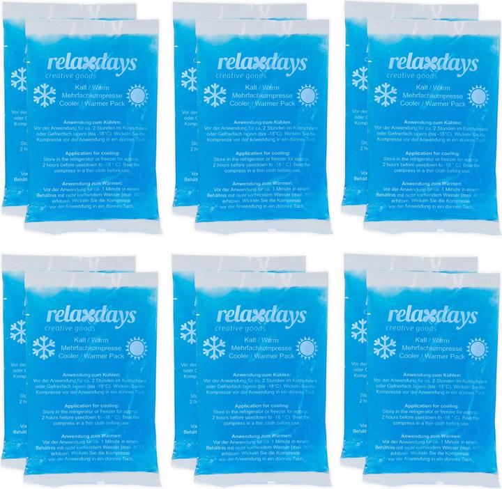 Nährwerte und Zutaten Relaxdays 12x Kühlpad (12 x, 1230 g)