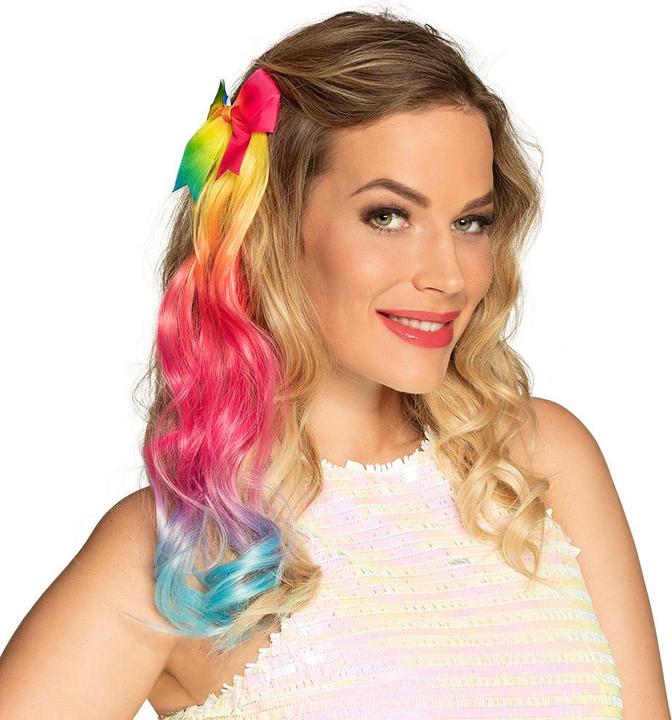 Image du produit Boland Regenbogen Haar-Extensions - für Fasching Karneval